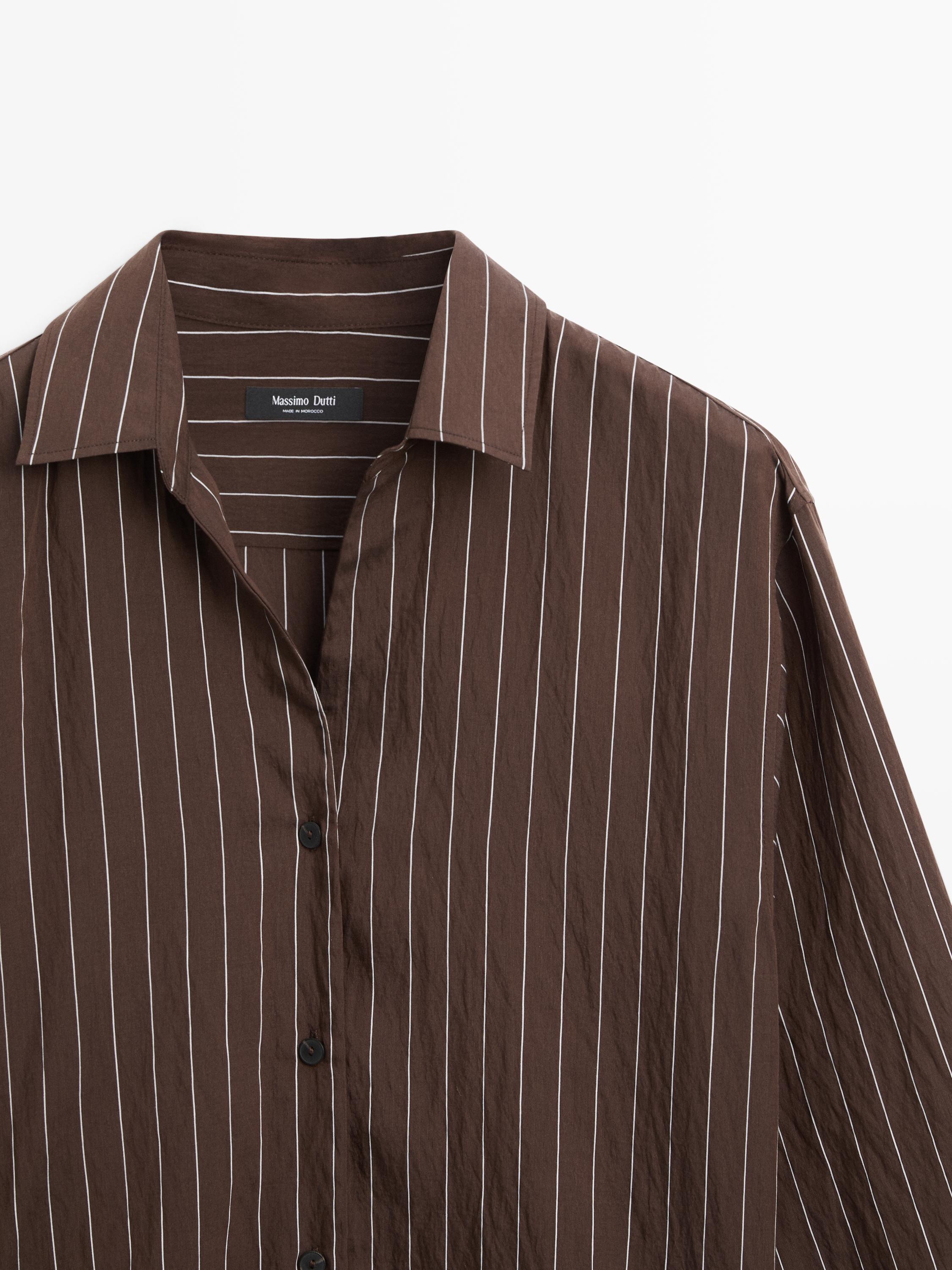Chemise rayée avec foulard